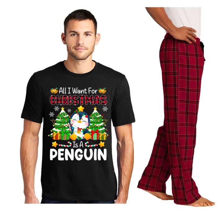 All I Want For Christmas Is A Penguin Animals Arctic Polar Gift Pajama Set