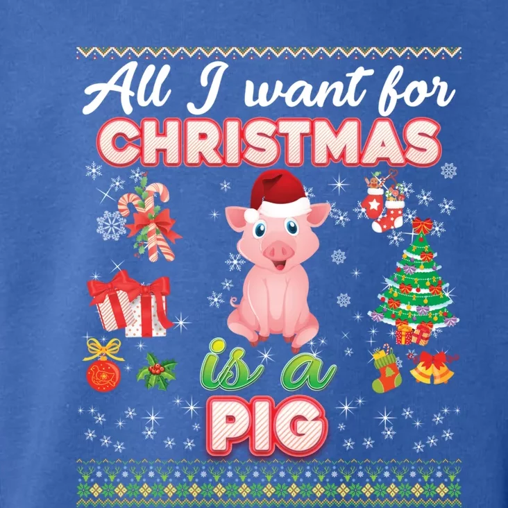 All I Want For Christmas Is A Pig Ugly Sweater Farmer Merry Funny Gift Toddler Hoodie