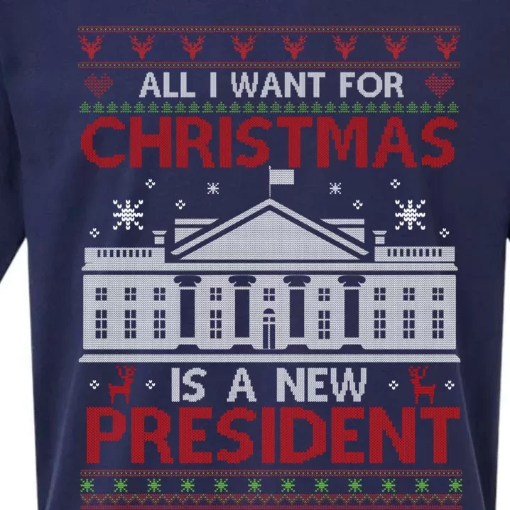 All I Want For Christmas Is A New President Xmas Cute Gift Sueded Cloud Jersey T-Shirt