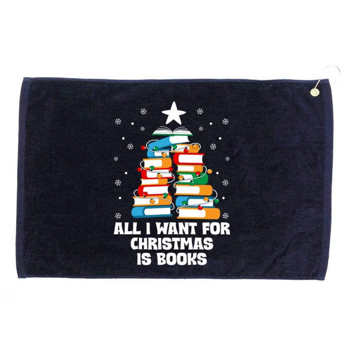 All I Want For Christmas Is Books Xmas Book Reader Reading Gift Grommeted Golf Towel