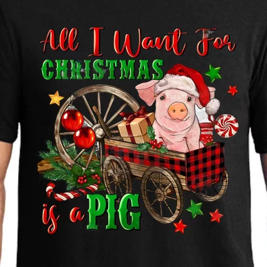 All I Want For Christmas Is A Pig Merry Christmas Pajamas Gift Pajama Set