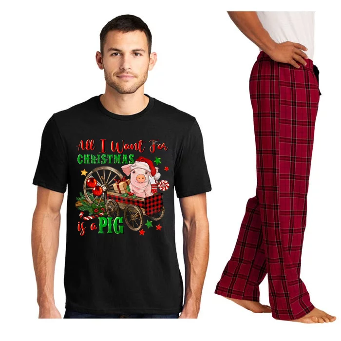 All I Want For Christmas Is A Pig Merry Christmas Pajamas Gift Pajama Set