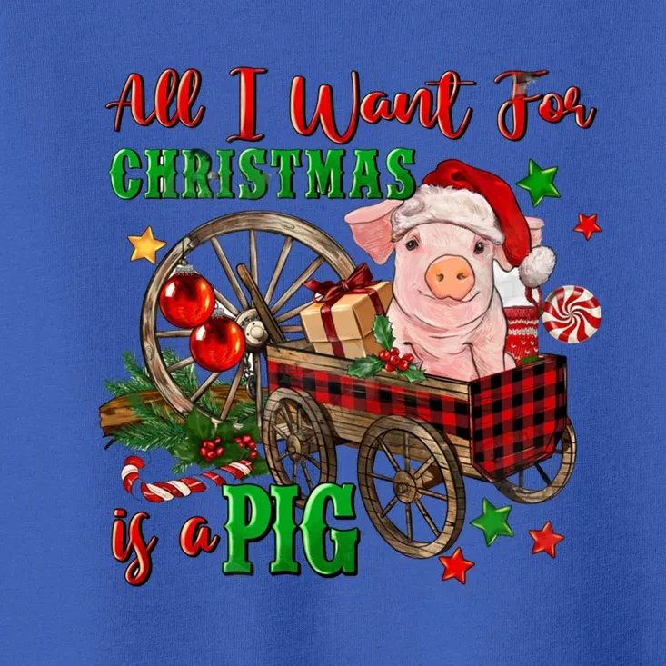 All I Want For Christmas Is A Pig Merry Christmas Pajamas Gift Toddler T-Shirt