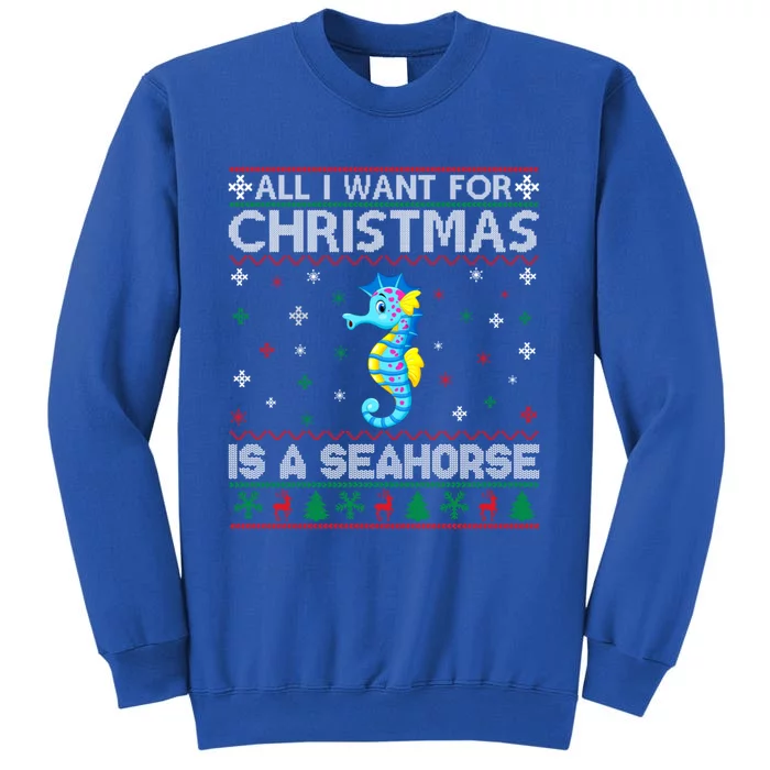 All I Want For Christmas Is A Seahorse Ugly Xmas Sweater Gift Sweatshirt