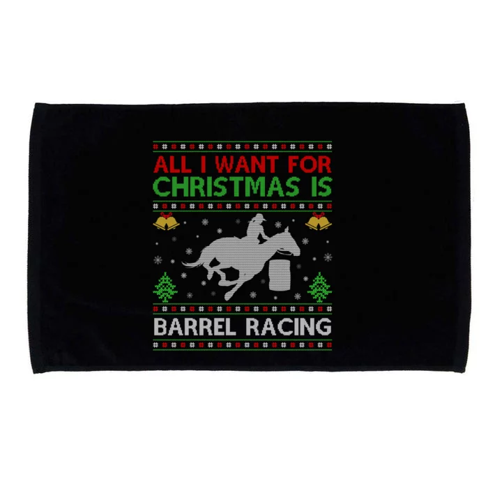 All I Want For Christmas Is Ugly Barrel Racing Christmas Great Gift Microfiber Hand Towel