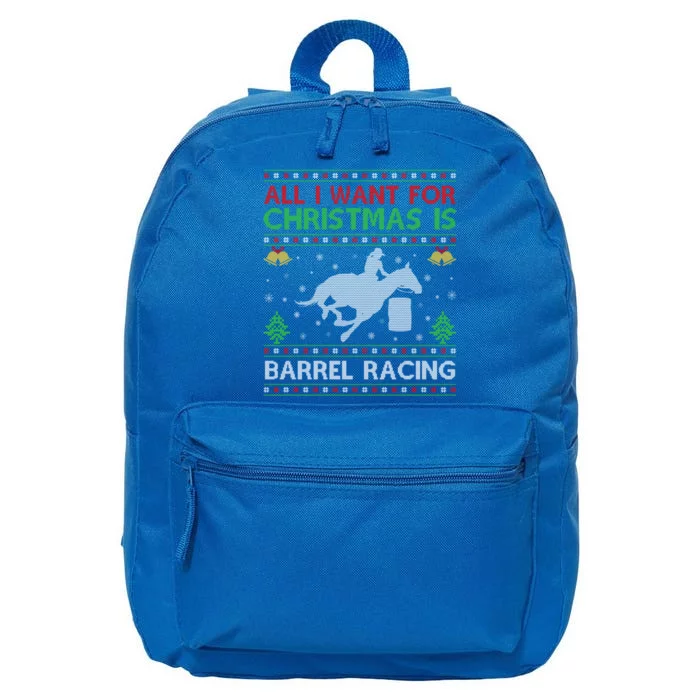 All I Want For Christmas Is Ugly Barrel Racing Christmas Great Gift 16 in Basic Backpack