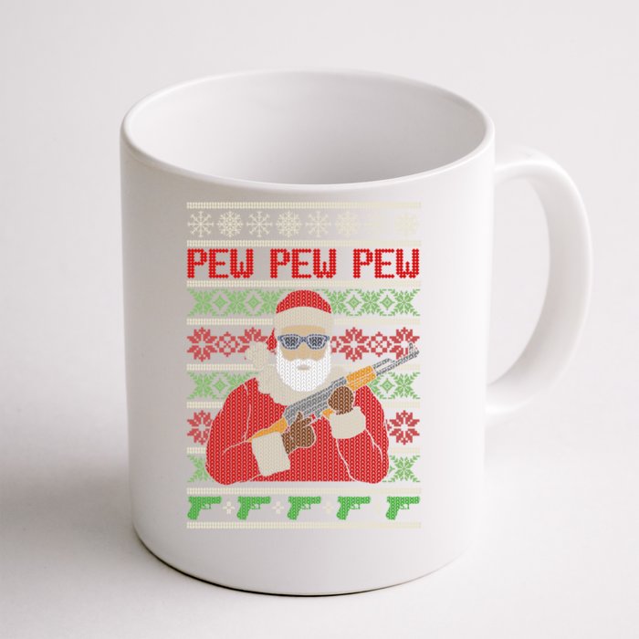 All I Want Is Guns Ugly Christmas Sweater Hunting Military Gift Front & Back Coffee Mug