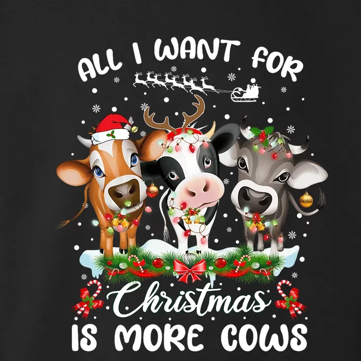 All I Want For Christmas Is More Cows Xmas Pajamas Toddler Hoodie