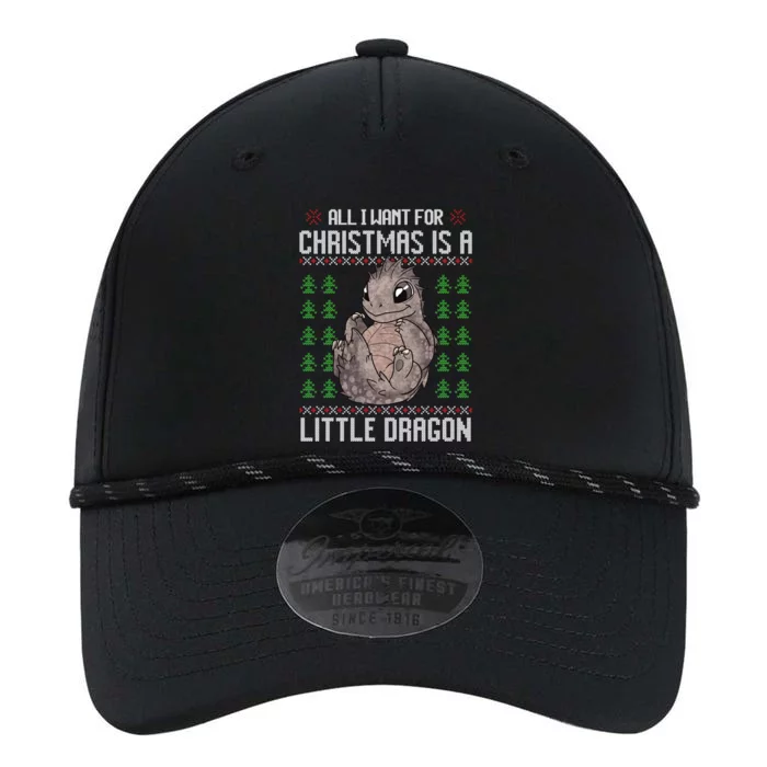 All I Want For Christmas Is A Dragon Ugly Xmas Gift Performance The Dyno Cap