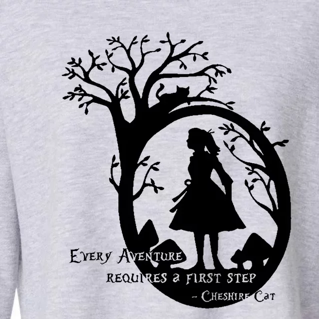 Alice In Wonderland Adventure Funny Cropped Pullover Crew