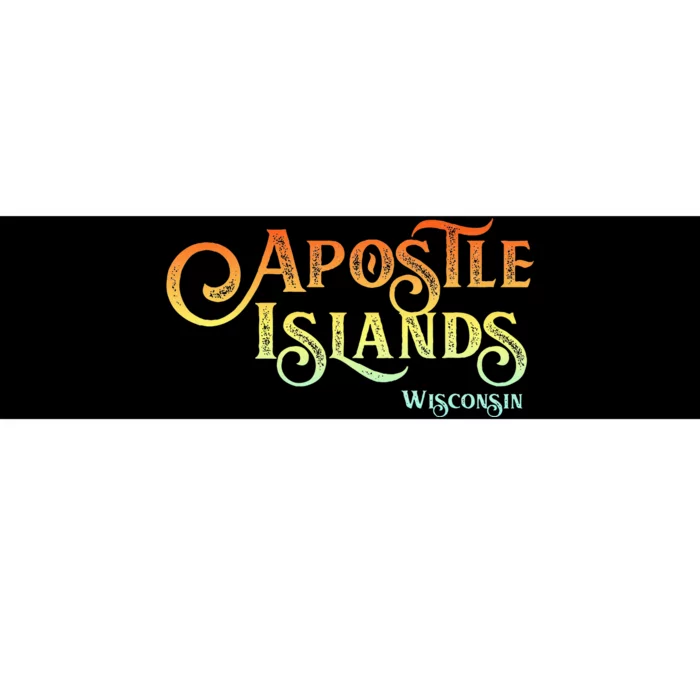 Apostle Islands Wisconsin Tourist Souvenir Gift Bumper Sticker