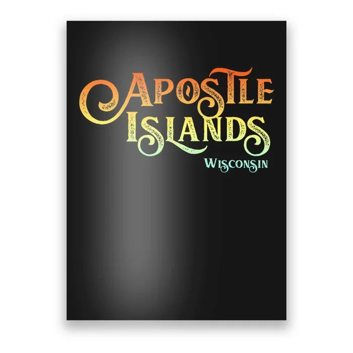 Apostle Islands Wisconsin Tourist Souvenir Gift Poster