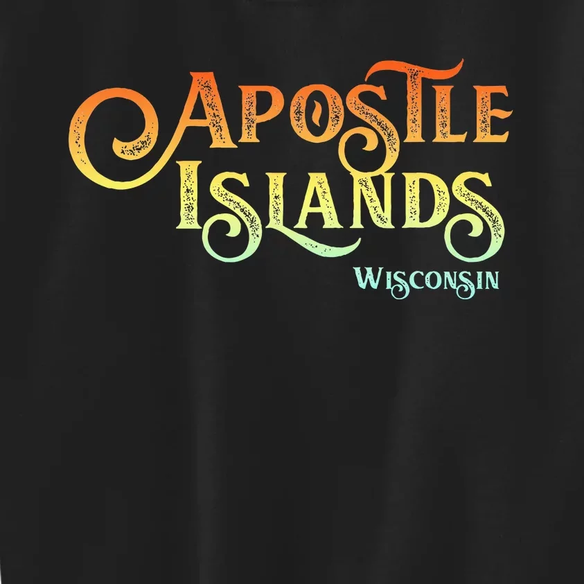 Apostle Islands Wisconsin Tourist Souvenir Gift Kids Sweatshirt