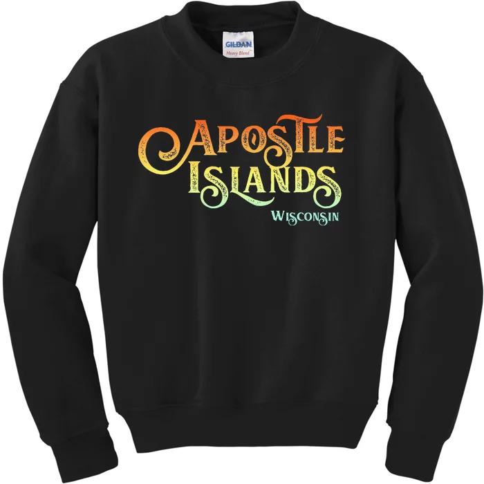 Apostle Islands Wisconsin Tourist Souvenir Gift Kids Sweatshirt