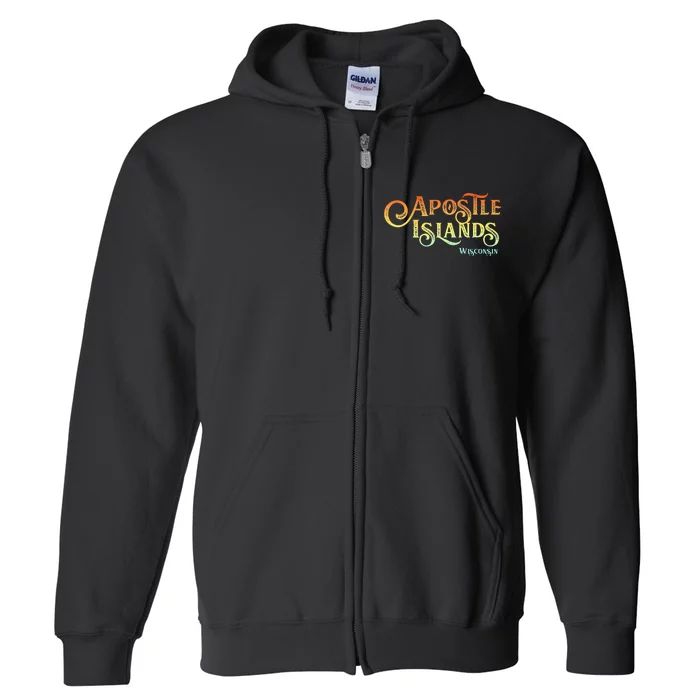 Apostle Islands Wisconsin Tourist Souvenir Gift Full Zip Hoodie