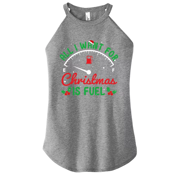 All I Want For Christmas Is Fuel Xmas Pajama Happy Holiday Cute Gift Women’s Perfect Tri Rocker Tank