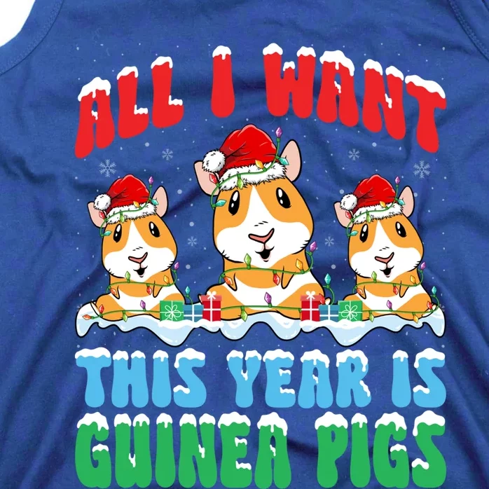 All I Want This Year Is Guinea Pig Wearing Christmas Hat Great Gift Tank Top