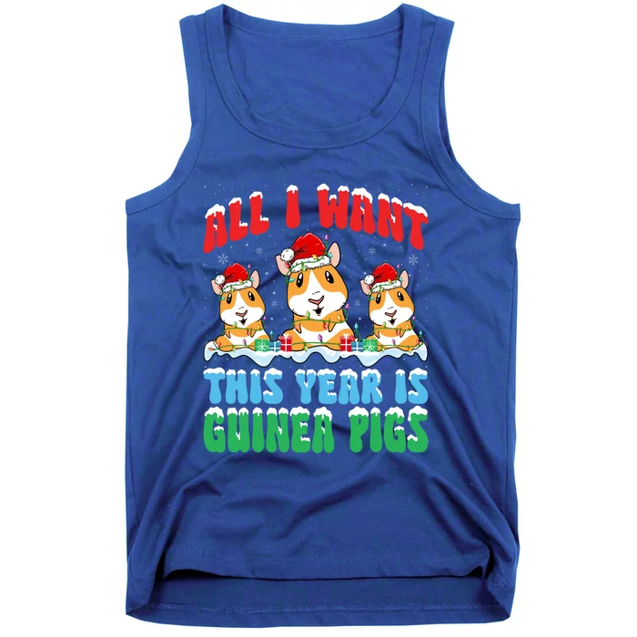 All I Want This Year Is Guinea Pig Wearing Christmas Hat Great Gift Tank Top