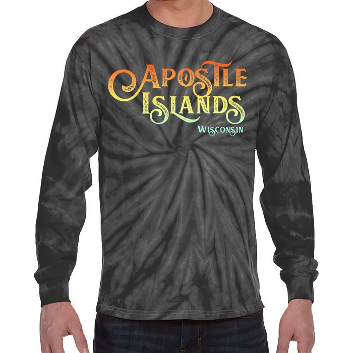 Apostle Islands Wisconsin Tourist Souvenir Gift Tie-Dye Long Sleeve Shirt