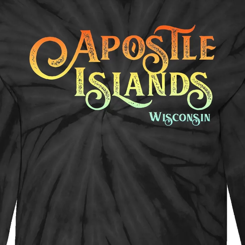 Apostle Islands Wisconsin Tourist Souvenir Gift Tie-Dye Long Sleeve Shirt