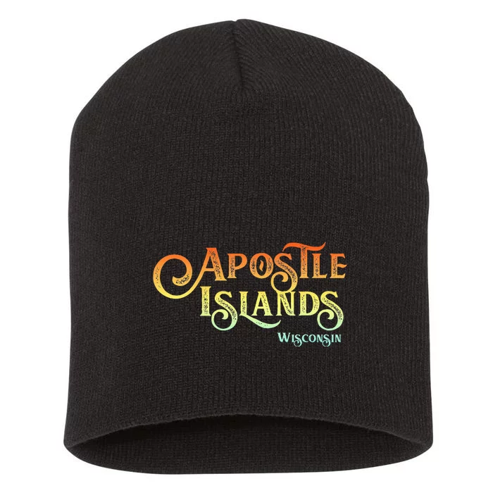 Apostle Islands Wisconsin Tourist Souvenir Gift Short Acrylic Beanie