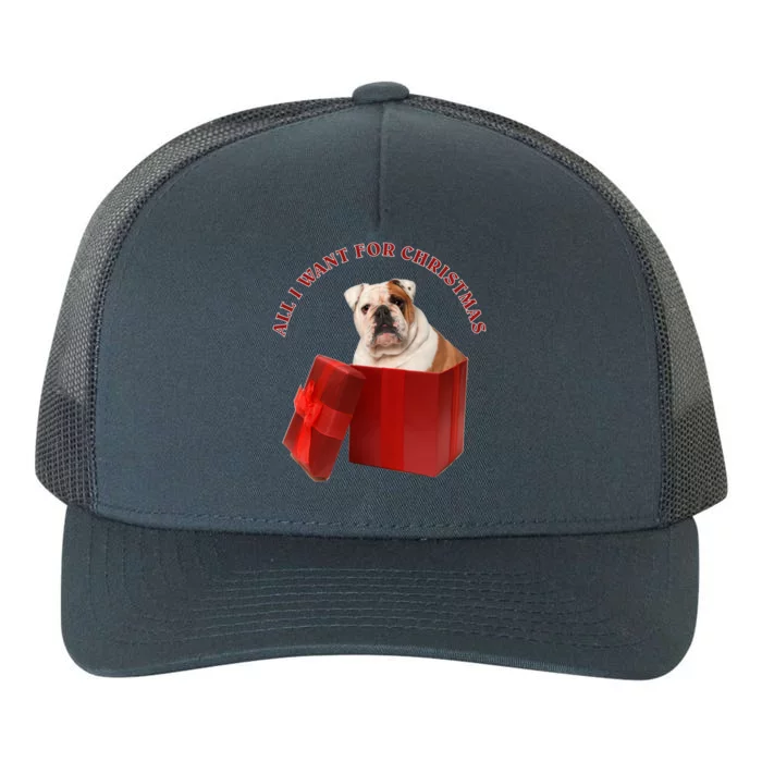 All I Want For Christmas English Bulldog Funny Gift Yupoong Adult 5-Panel Trucker Hat