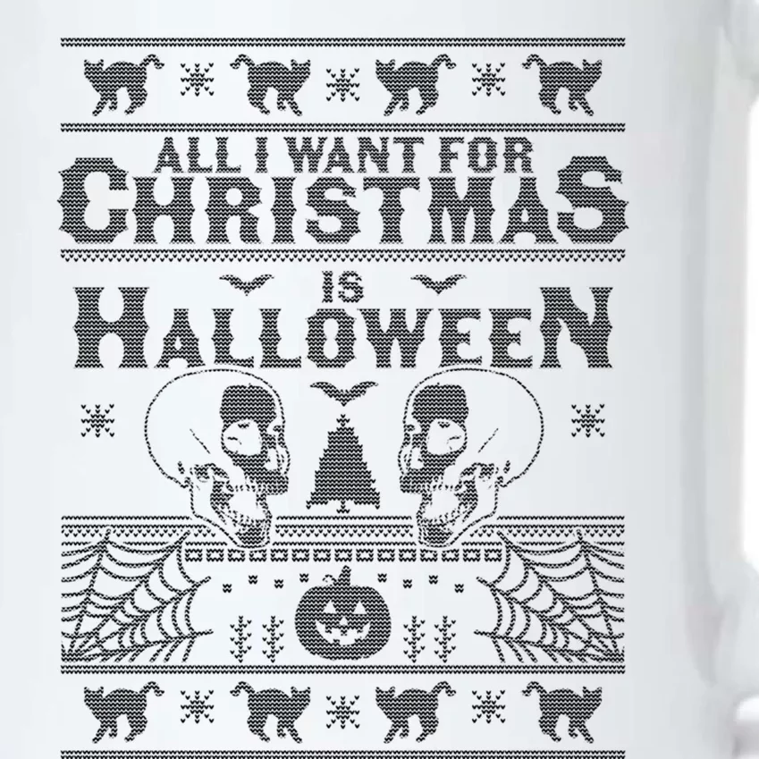 All I Want For Christmas Is Halloween Ugly Christmas Sweater Gift Black Color Changing Mug