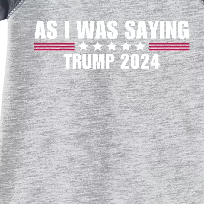 As I Was Saying Trump 2024 Infant Baby Jersey Bodysuit