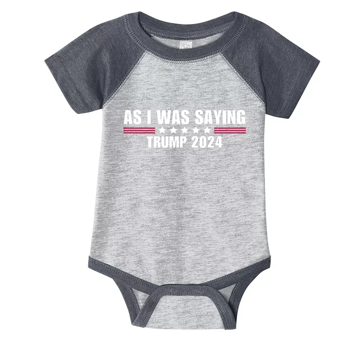 As I Was Saying Trump 2024 Infant Baby Jersey Bodysuit