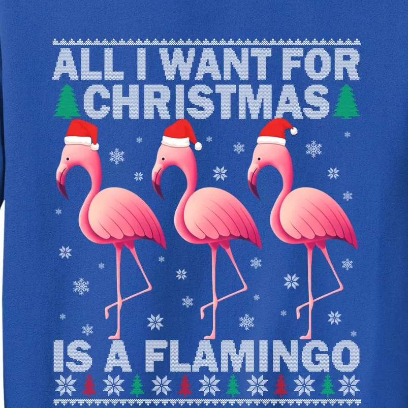 All I Want For Christmas Is A Flamingo Ugly Christmas Gift Sweatshirt