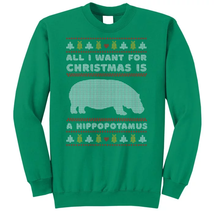 All I Want For Christmas Is A Hippopotamus Cute Ugly Christmas Sweatshirt