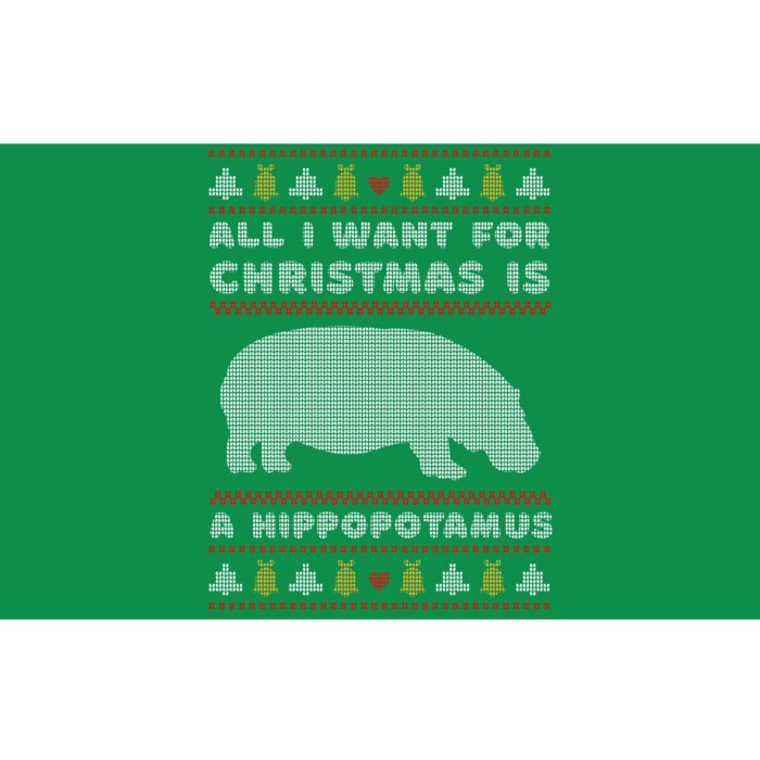 All I Want For Christmas Is A Hippopotamus Cute Ugly Christmas Bumper Sticker