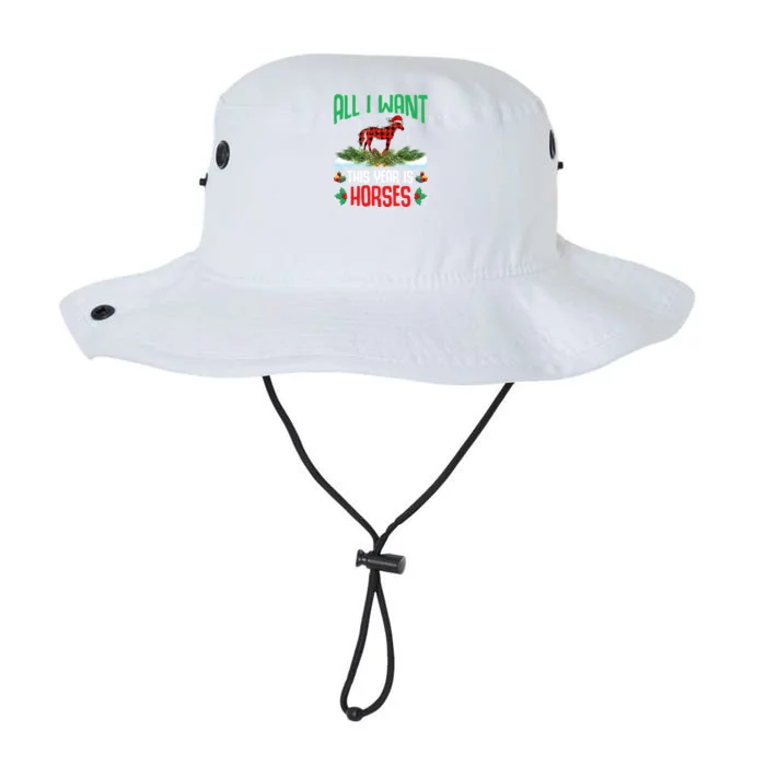 All I Want This Year Is Horses Wearing Santa Hat Christmas Cute Gift Legacy Cool Fit Booney Bucket Hat