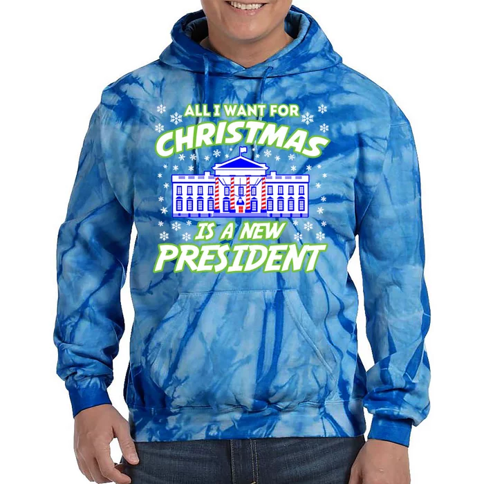 All I Want For Christmas Is A New Presiden Gift Tie Dye Hoodie