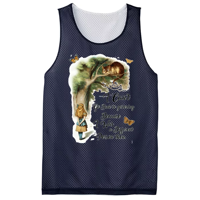 Alice In Wonderland Quote Mesh Reversible Basketball Jersey Tank