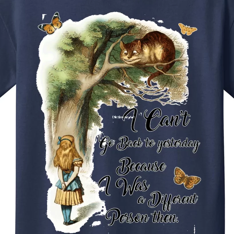 Alice In Wonderland Quote Kids T-Shirt