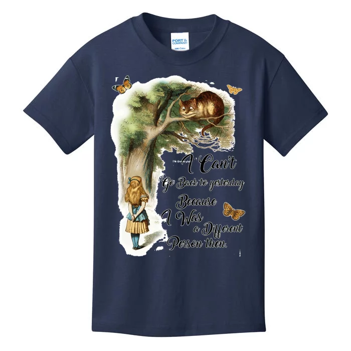 Alice In Wonderland Quote Kids T-Shirt