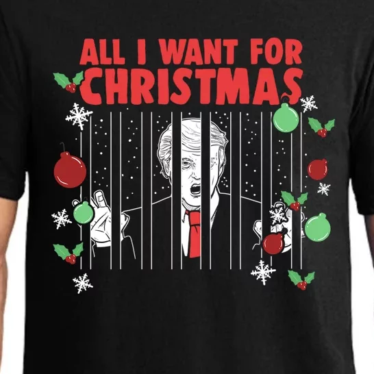 All I Want For Christmas Anti Trump Prison Jail Gift Pajama Set