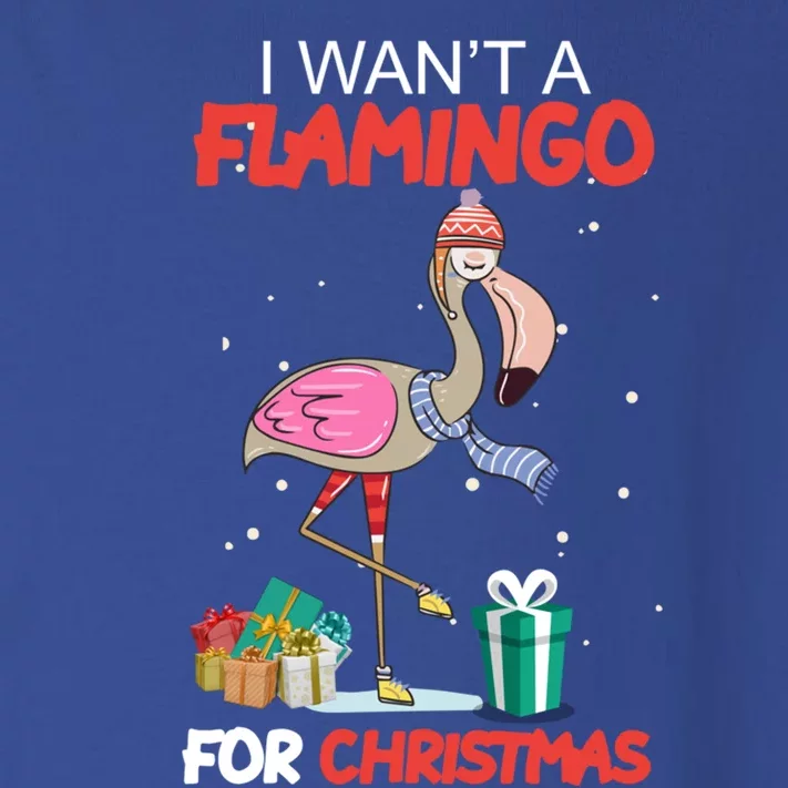 All I Want For Christmas Is A Flamingo Warm Weather Gift Toddler Long Sleeve Shirt