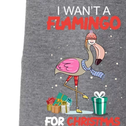 All I Want For Christmas Is A Flamingo Warm Weather Gift Doggie 3-End Fleece Hoodie