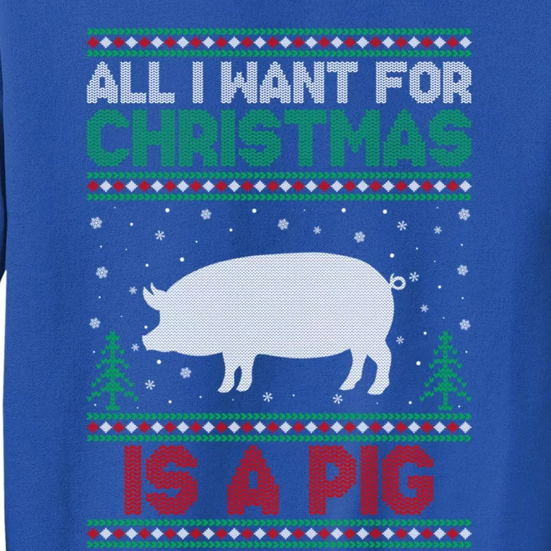 All I Want For Xmas Is A Pig Ugly Christmas Sweater Gift Tall Sweatshirt