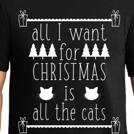 All I Want For Christmas Is All The Cats Holiday Cat Lover Gift Pajama Set