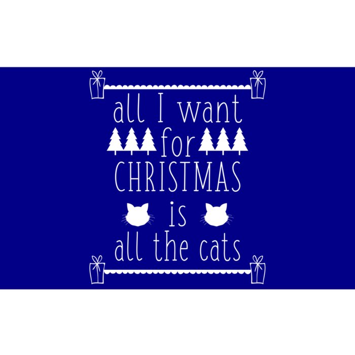 All I Want For Christmas Is All The Cats Holiday Cat Lover Gift Bumper Sticker