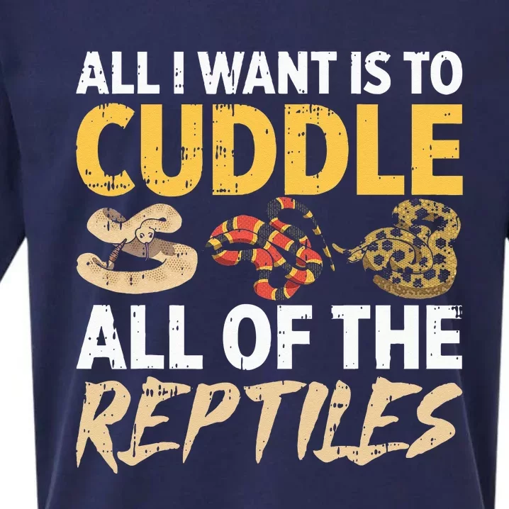 All I Want Is To Cuddle All These Reptiles Lover Sueded Cloud Jersey T-Shirt