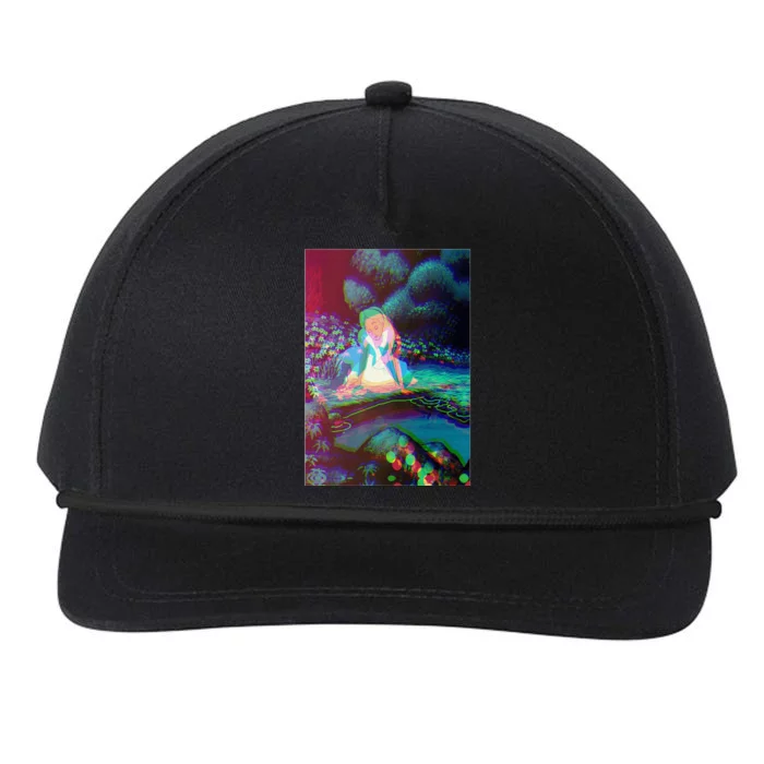 Alice In Wonderland Trippy Snapback Five-Panel Rope Hat