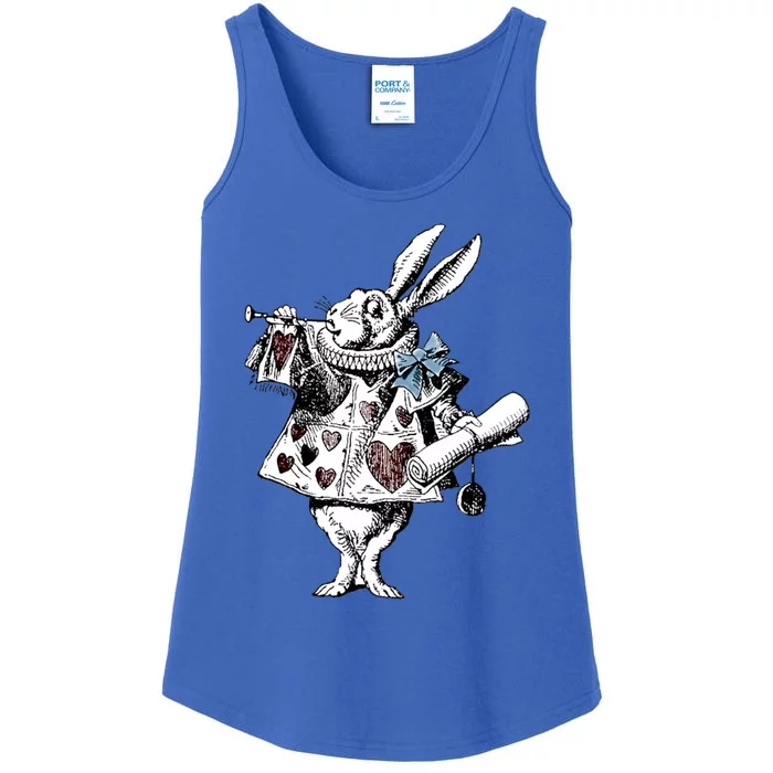 Alice In Wonderland White Rabbit Ladies Essential Tank