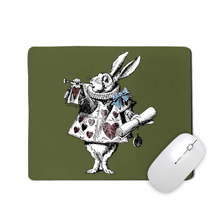 Alice In Wonderland White Rabbit Mousepad