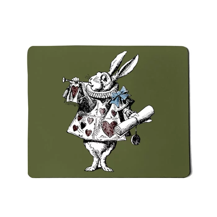 Alice In Wonderland White Rabbit Mousepad