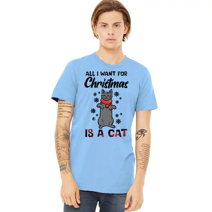 All I Want For Christmas Is Cat Xmas Gift Premium T-Shirt