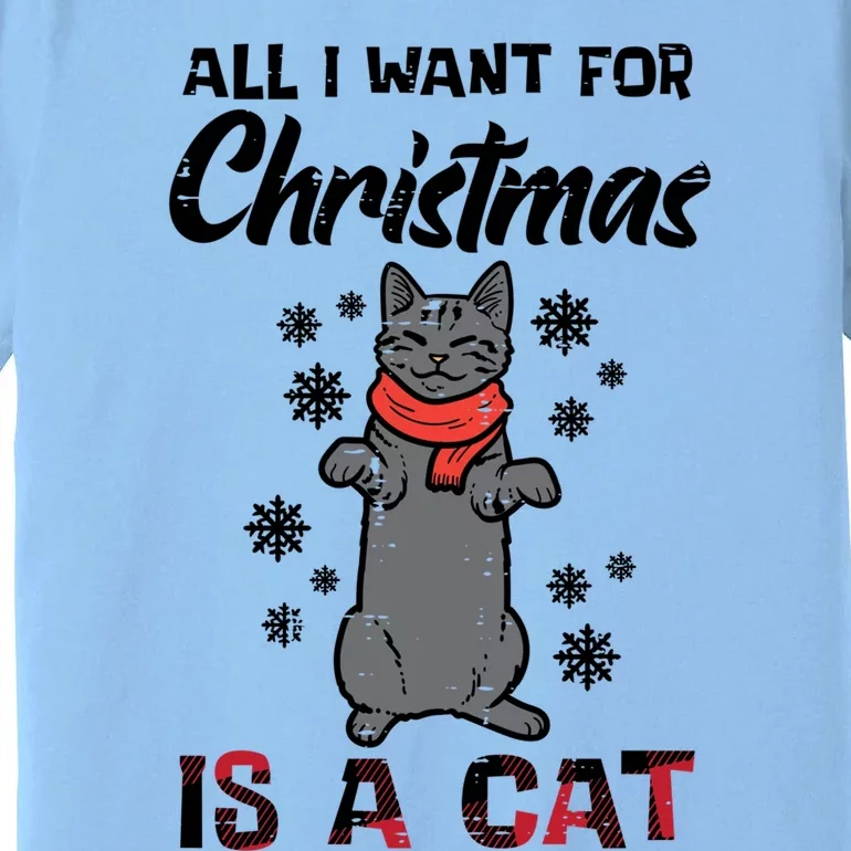 All I Want For Christmas Is Cat Xmas Gift Premium T-Shirt